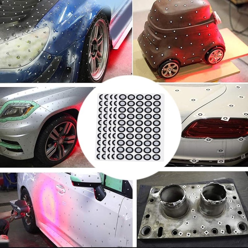 Vbestlife 6mm 3D Scanning Marker Dots 15 Sheets 50 Pcs Diffuse Reflection Tracking Reference Points - Image 4